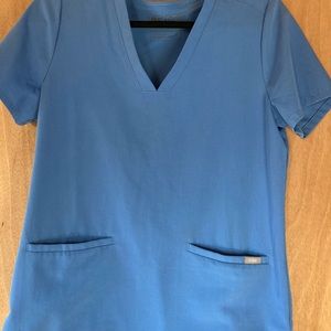 S/S Figs ceil blue scrub set